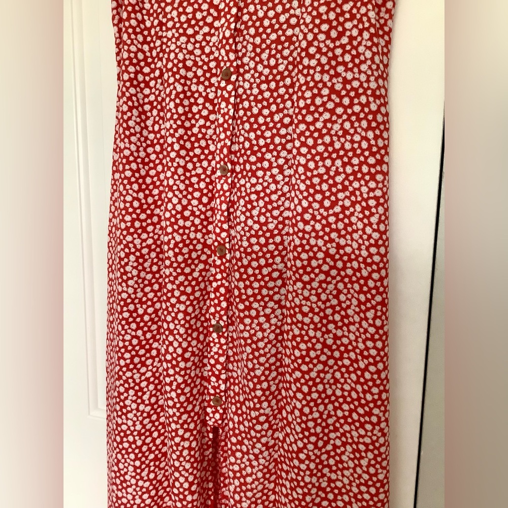 Red Floral Women's Dress - M - Picture 3 of 6